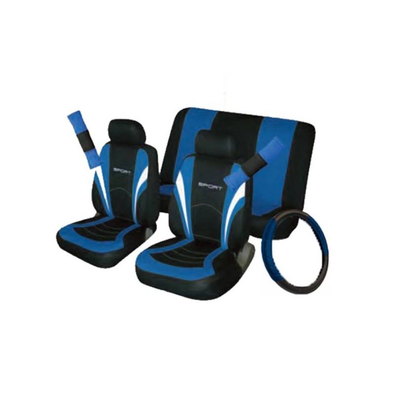 Cosmos Full Set Auto Sitzbezüge mit Sperate Kopfstütze deckt verbessert Fahrzeuginnenraum einfache Installation, blaue Farbe, 10991 Sportpack von Cosmos