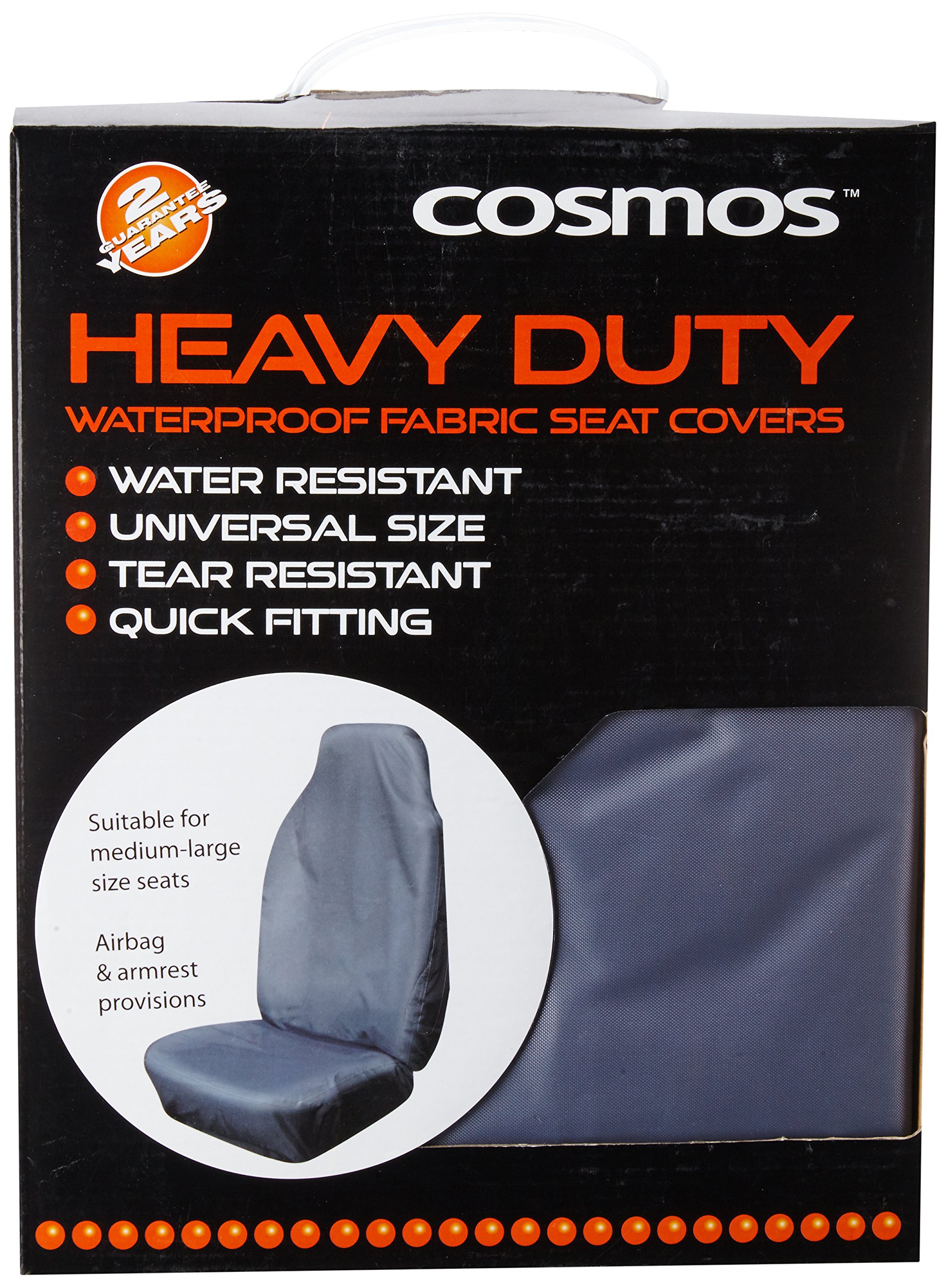 Cosmos HDC 52002 Sitzbezug mit hoher Rückenlehne, extra strapazierbar, Grau von Cosmos