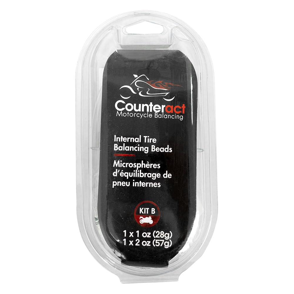 Counteract KIT-B Motorrad-Auswuchtperlen-Set für Reifen und Räder, 28 g, 1 x 57 g, 2 x Ventilkappen und Kerne, 1 x Kernentferner, Injektorflasche Counteract KIT-B Motorrad-Auswuchtperlen-Set für Reifen und Räder, 28 g, 1 x 57 g, 2 x Ventilkappen und Kerne, 1 x Kernentferner, Injektorflasche von Counteract
