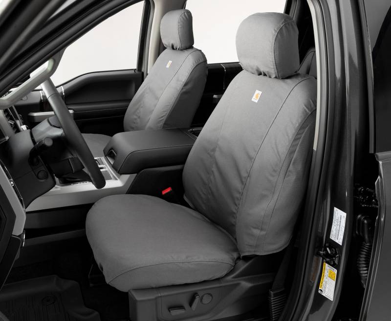 Covercraft Carhartt SeatSaver Custom Sitzbezüge | SSC2485CAGY | 1. Reihe Schalensitze | Kompatibel mit ausgewählten Ford F-150 Modellen, Gravel von Covercraft