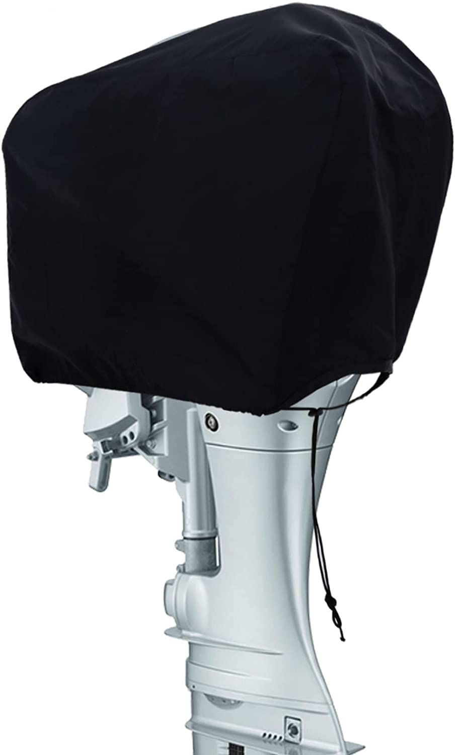 Coverify Bootsmotor Außenbordmotorabdeckung wasserabweisendes 600D Oxford-Gewebe, Schutzhülle Außenborder Abdeckung Außenbordmotor Halbabdeckung passend für bis zu 75 x 45 x 75cm Motoren, Schwarz von Coverify