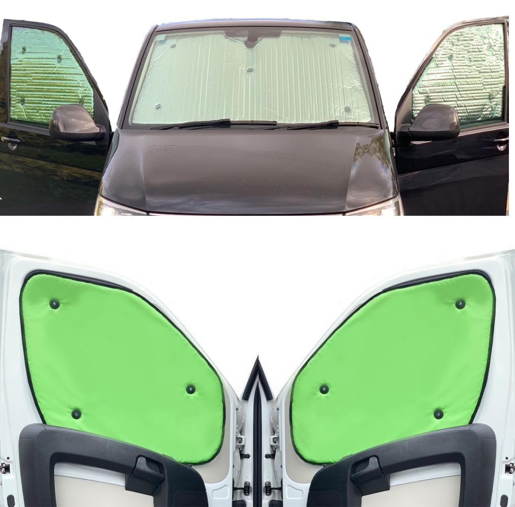 Thermo-Jalousien Kombatibel Mit Citroen Berlingo (2018-Date)(Komplettset SWB + Heckklappe) Rückseite einfärben Kalk, Reversibel und Thermisch von Covprotec