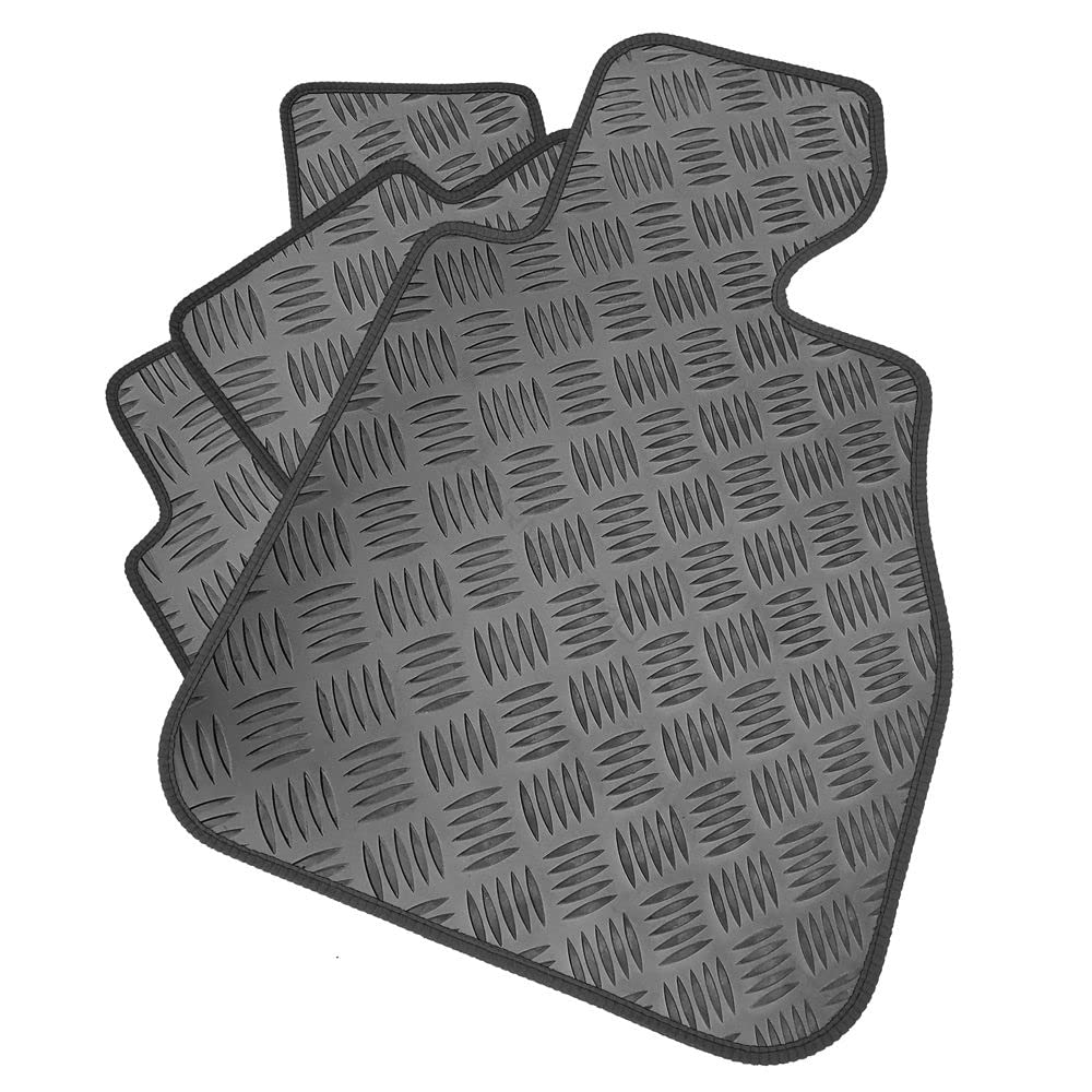 Gummi-Auto-Fußmatten-Set kompatibel / Ersatz für Nissan Almera (MK 2) (Baujahr 2000-2006) maßgeschneiderte Matten, strapazierfähig, wasserdicht, rutschfest von Covprotec