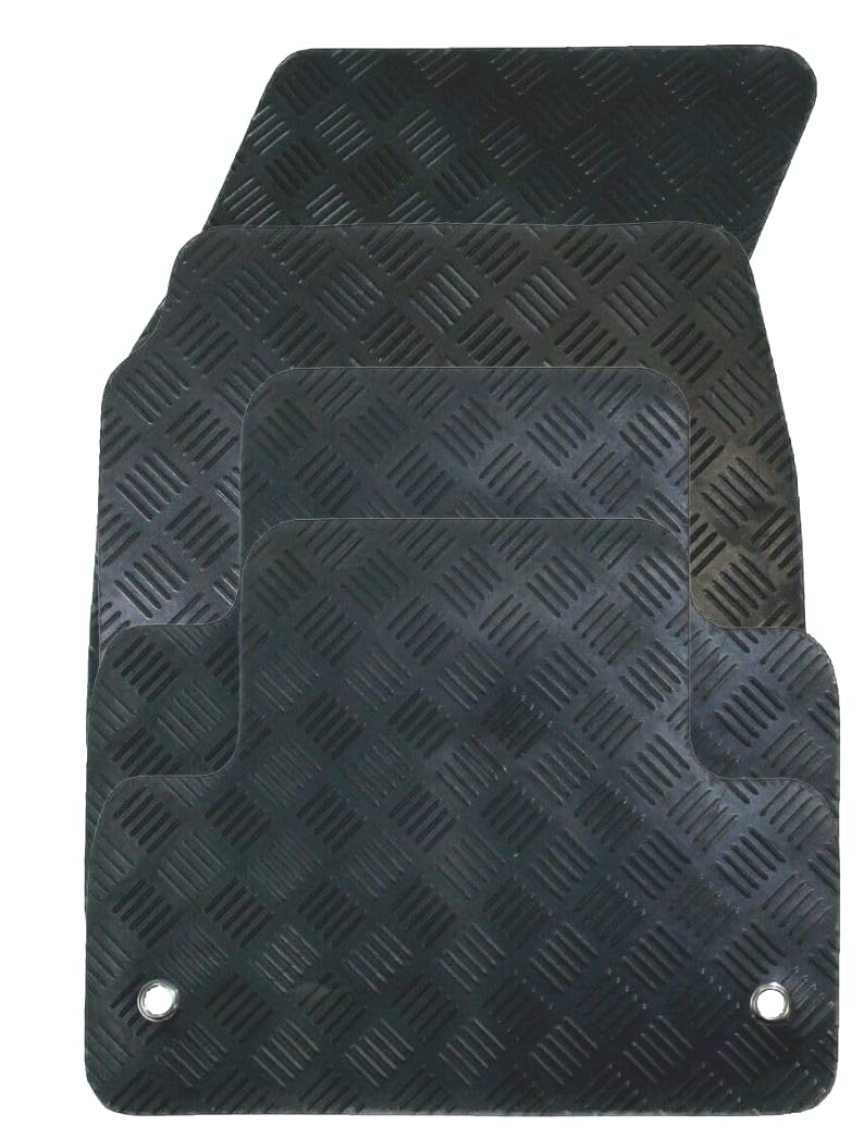 Gummi-Fußmatten-Set, kompatibel/Ersatz für Mercedes E-Klasse (Baujahre 2002 bis 2005), passgenau, strapazierfähig, wasserdicht, rutschfest von Covprotec