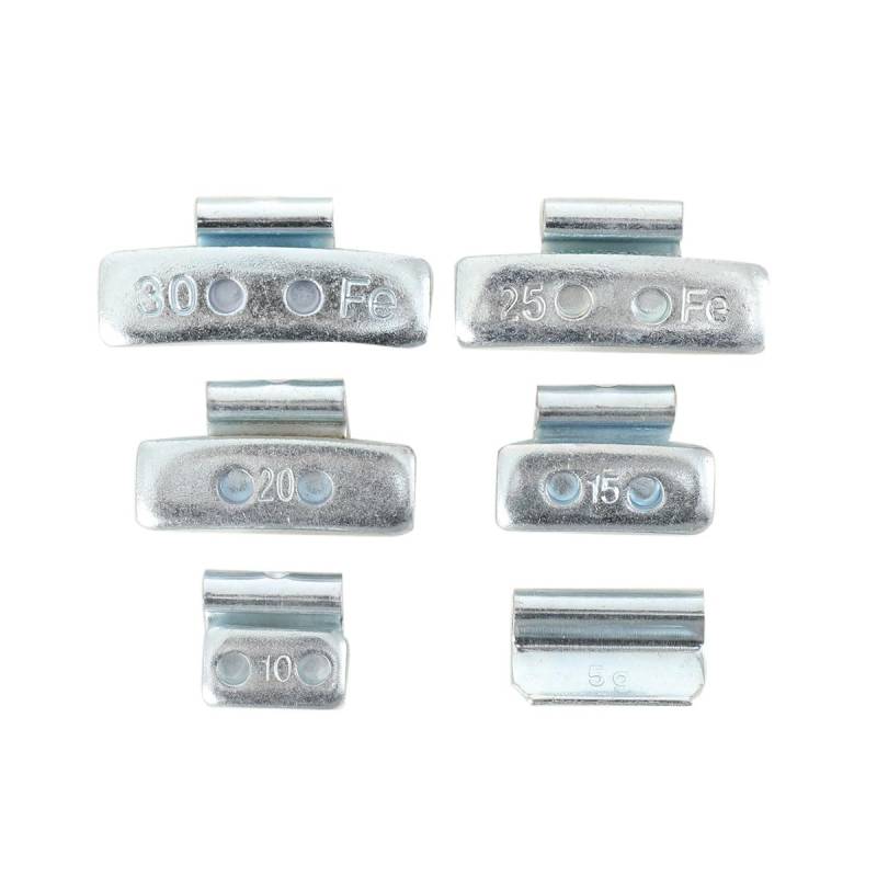 Cozyel 225x Schlaggewichte STAHLFELGEN Sortiment 5-30g Auswuchtgewichte Wuchtgewichte Sortiment 225 Stück (je 50 von 5g, 10g, 15g, sowie je 25 von 20g, 25g und 30g) von Cozyel