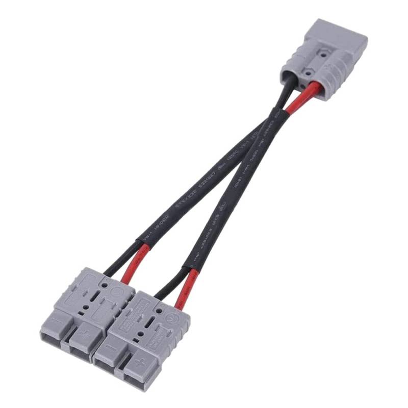 Cpolebev 50A für Anderson Steckverbinder Dual Y Adapter Batteriestromanschluss Gabelstapler Stromstecker mit 6 Mm Autokabel von Cpolebev