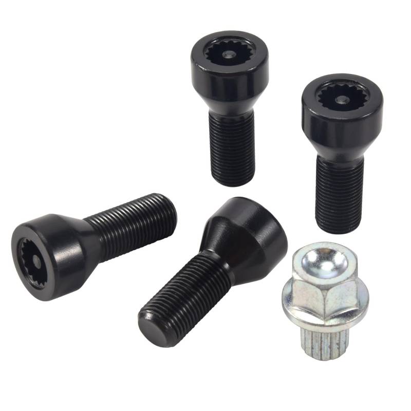 Cpolebev M14 X 1,25 Auto Rad Verriegelung Schrauben Rad Naben Mutter Diebstahlsicherung Schraube mit SchlüSsel Auto Diebstahlsicherung Schraube für -R50 1 2 3 4 5 6 von Cpolebev