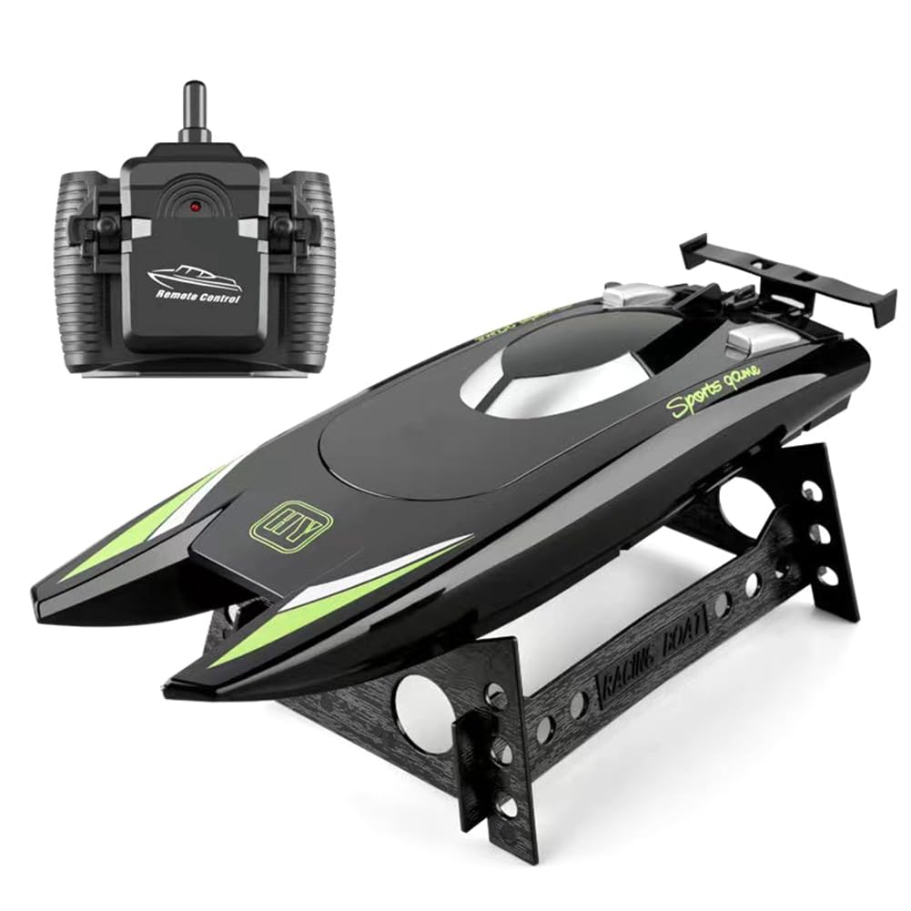 Cpolebev RC-Rennboot für Erwachsene – 2,4-GHz-RC-Boot Hochgeschwindigkeitsboot mit Elektronischer Fernbedienung für Kinder, Langlebiges Schwarz Cpolebev RC-Rennboot für Erwachsene – 2,4-GHz-RC-Boot Hochgeschwindigkeitsboot mit Elektronischer Fernbedienung für Kinder, Langlebiges Schwarz von Cpolebev