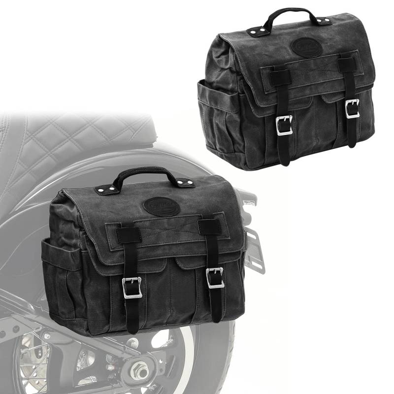 2X Seitentasche für Royal Enfield Classic 500 / Meteor 350 CV1 schwarz von Craftride