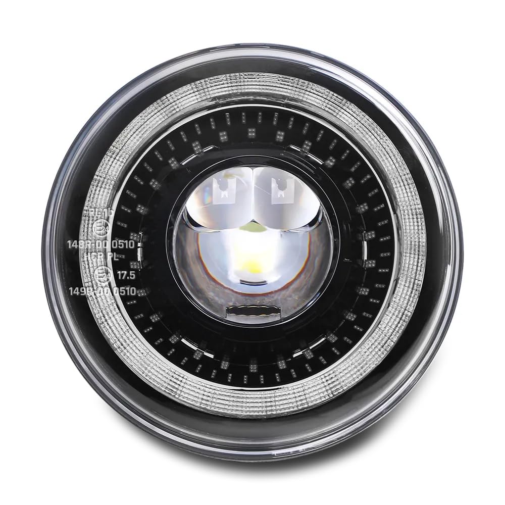 LED Scheinwerfer 7" kompatibel mit Harley Davidson mit E-Prüfzeichen DRL Craftride DE1 sw LED Scheinwerfer 7" kompatibel mit Harley Davidson mit E-Prüfzeichen DRL Craftride DE1 sw von Craftride