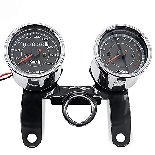 Motorrad Tachometer Drehzahlmesser Analog Craftride VTV chrom von Craftride