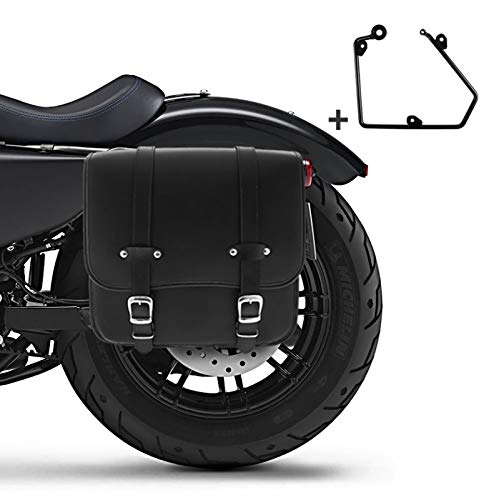 Satteltasche + Halter für Chopper/Custombikes 883 Iron 09-15 Links 17l von Craftride