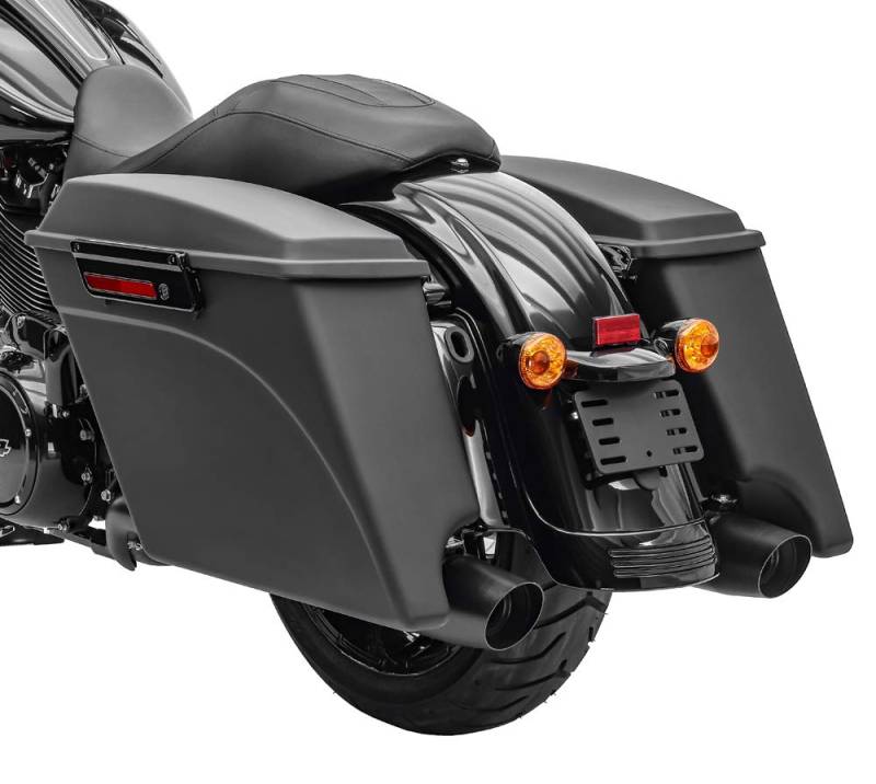 Seitenkoffer Stretched für Harley Davidson Touring Modelle 94-13 Craftride schwarz matt von Craftride