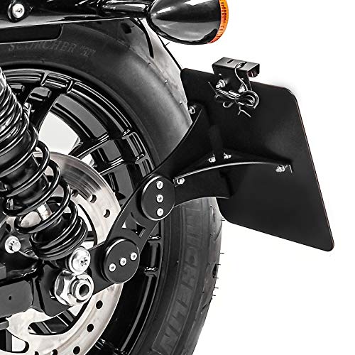 Seitlicher Kennzeichenhalter für Harley Davidson Sportster 04-20 schwarz von Craftride