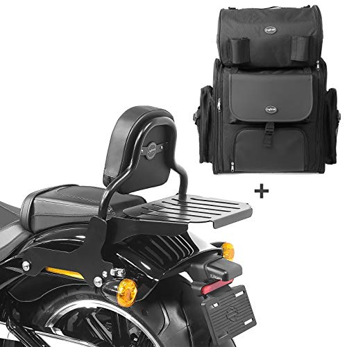 Sissybar + Hecktasche für Chopper/Custombike 18-24 Gepäckträger CSS CB44064 von Craftride