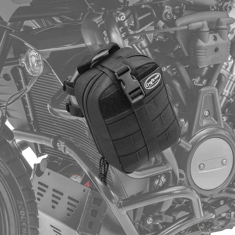 Sturzbügeltasche Dark Gear für Motorrad Schutzbügel 4L schwarz von Craftride