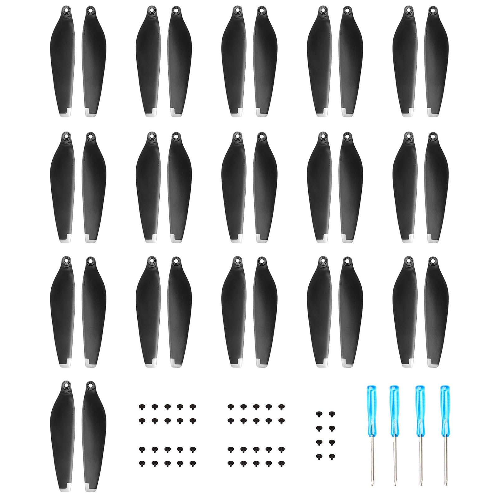 Craznick 32Pcs Propeller für DJI Mini 4 Pro/3 Pro Ersatzpropeller Blätter Geräuscharm Zubehör für DJI Mini 4 Pro/3 Pro Drohnenzubehör Exklusive Schrauben & Schraubendreher Silberne Spitzen Craznick 32Pcs Propeller für DJI Mini 4 Pro/3 Pro Ersatzpropeller Blätter Geräuscharm Zubehör für DJI Mini 4 Pro/3 Pro Drohnenzubehör Exklusive Schrauben & Schraubendreher Silberne Spitzen von Craznick