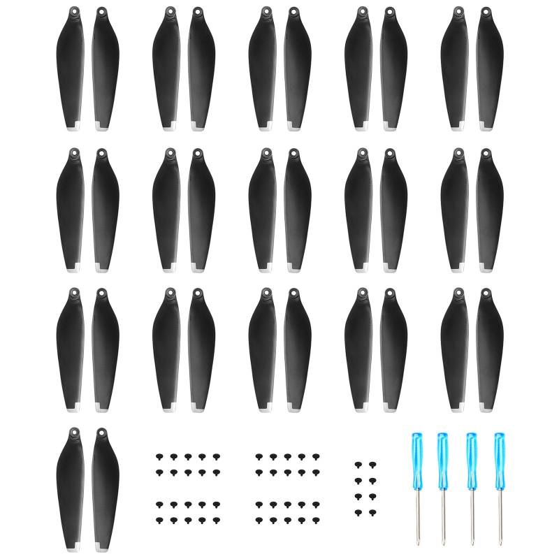 Craznick 32Pcs Propeller für DJI Mini 4 Pro/3 Pro Ersatzpropeller Blätter Geräuscharm Zubehör für DJI Mini 4 Pro/3 Pro Drohnenzubehör Exklusive Schrauben & Schraubendreher Silberne Spitzen von Craznick
