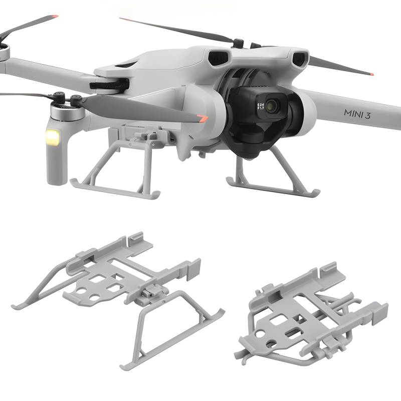 Craznick Mini 3/3 Pro Landefüße Erweiterte Fahrwerk Landegestell Faltbares Landing Gear Schnellverschluss-Verlängerungs Bein für DJI Mini 3 Series Drohnenzubehör von Craznick