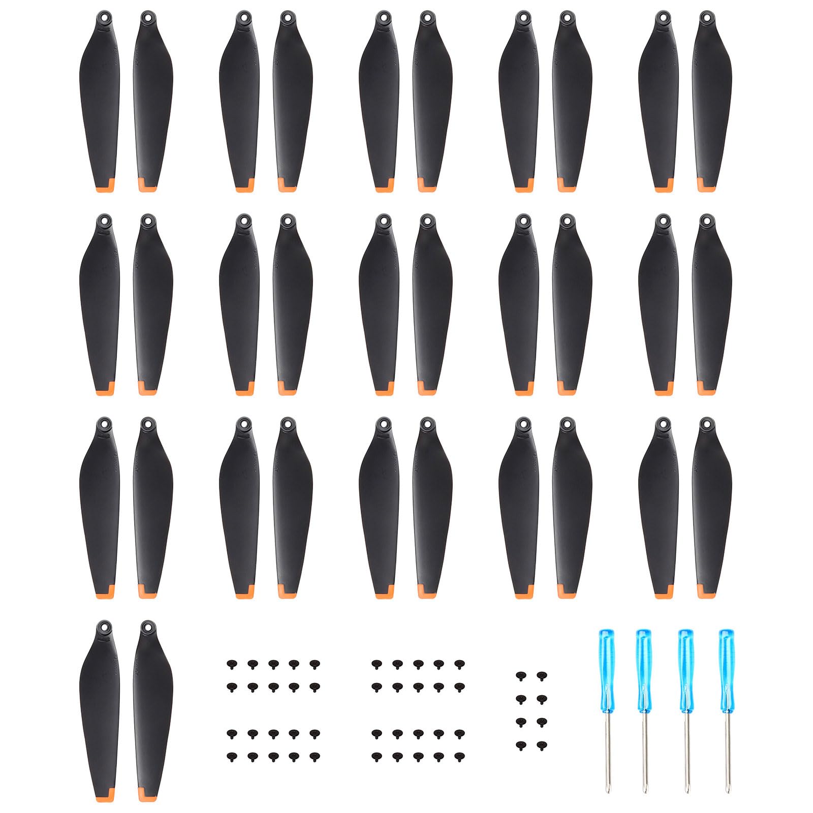 32Pcs Propeller für DJI Mini 4 Pro/3 Pro Ersatzpropeller Blätter Geräuscharm Zubehör für DJI Mini 4 Pro/3 Pro Drohnenzubehör Exklusive Schrauben & Schraubendreher Organe Spitzen von Craznick