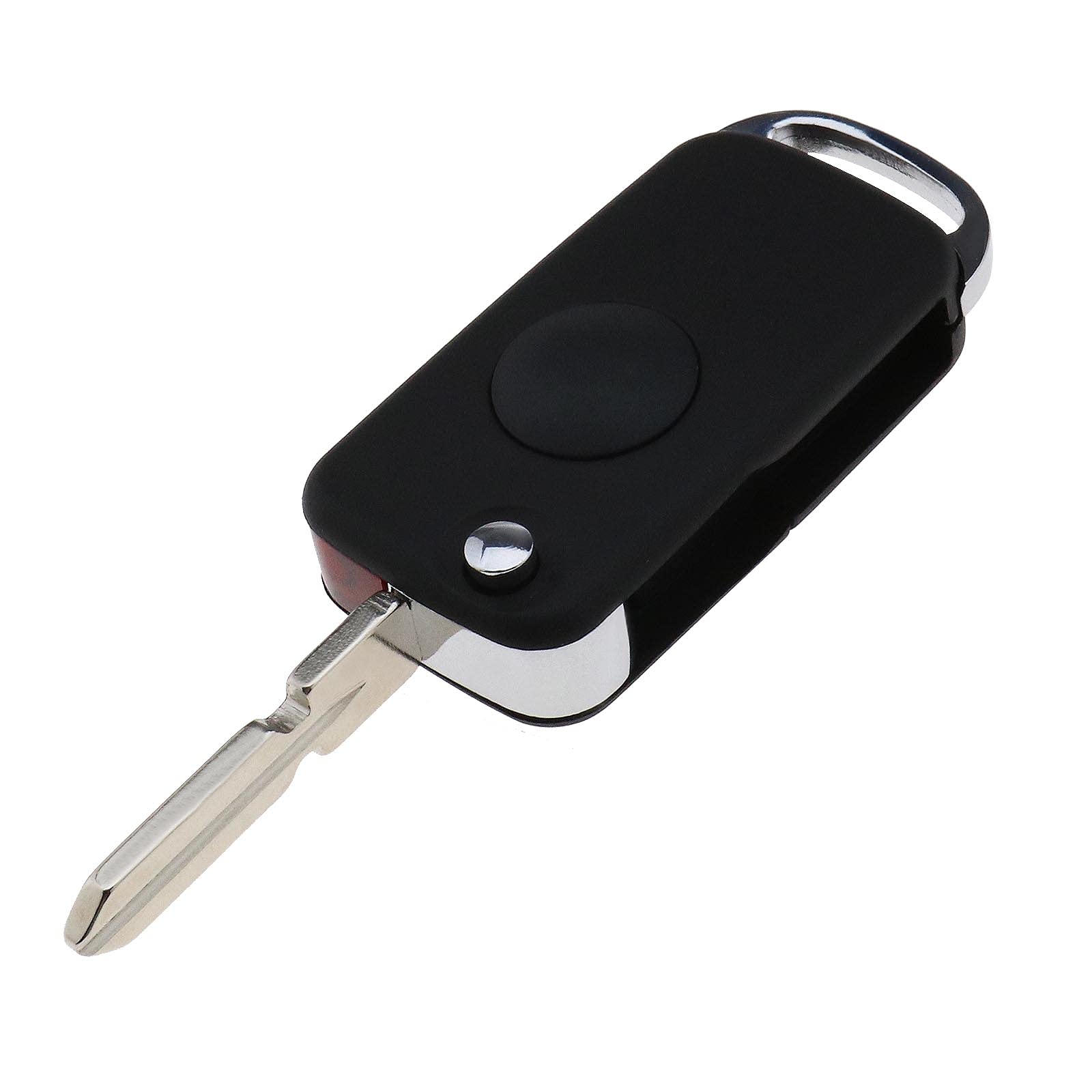 Create idea 1-Tasten-Funkschlüssel-Fob mit ungeschnittenem Schlüsselrohling Kompatibel mit Benz Mercedes E/S/SL/W124/R129 Fernbedienung Schlüsseletui Ersatzzubehör Schwarz von Create idea