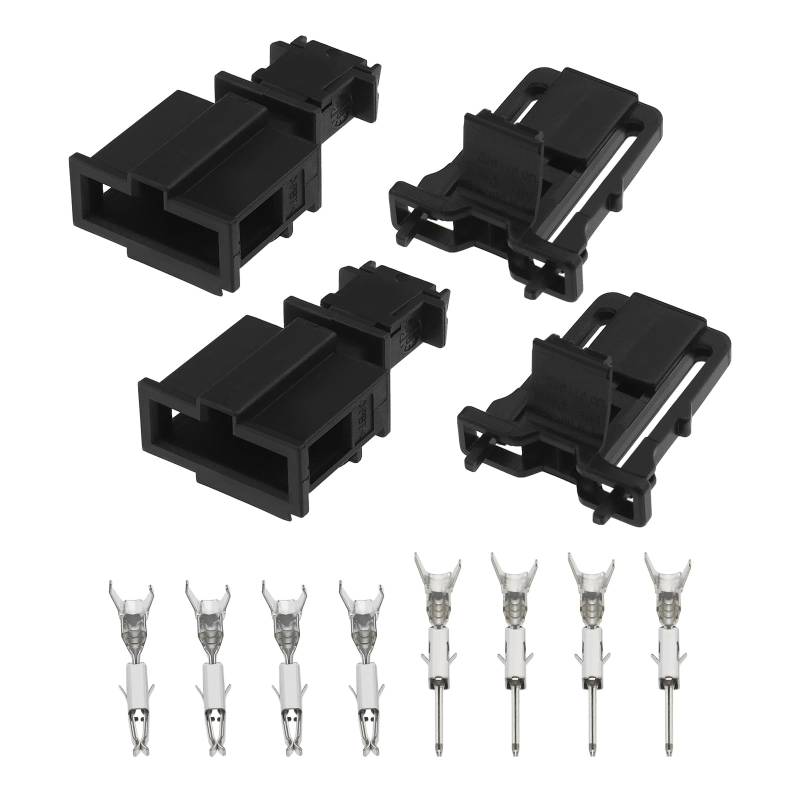 Create idea 2 Sätze 2-poliger Steckverbinder Stecker Reparatursatz, Männlicher Und Weiblicher Stecker mit Anschlüssen 3B0972712 3B0972702 Kfz-Kabelbaum-Stecker-Zubehör von Create idea