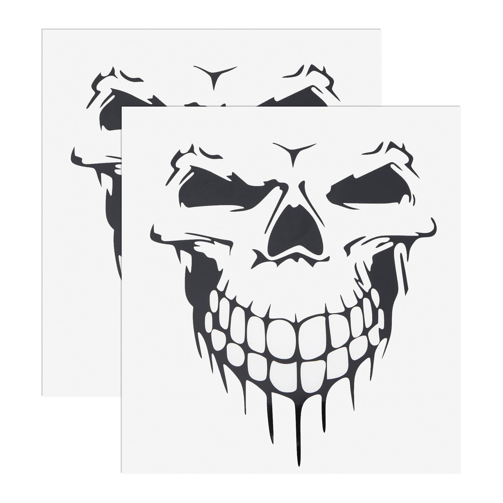 Create idea 2 Stück Reflektierende Auto Aufkleber Totenkopf Schädel Dekoration Selbstklebende Sicherheitswarnaufkleber für Auto LKW Motorrad Schwarz Create idea 2 Stück Reflektierende Auto Aufkleber Totenkopf Schädel Dekoration Selbstklebende Sicherheitswarnaufkleber für Auto LKW Motorrad Schwarz von Create idea
