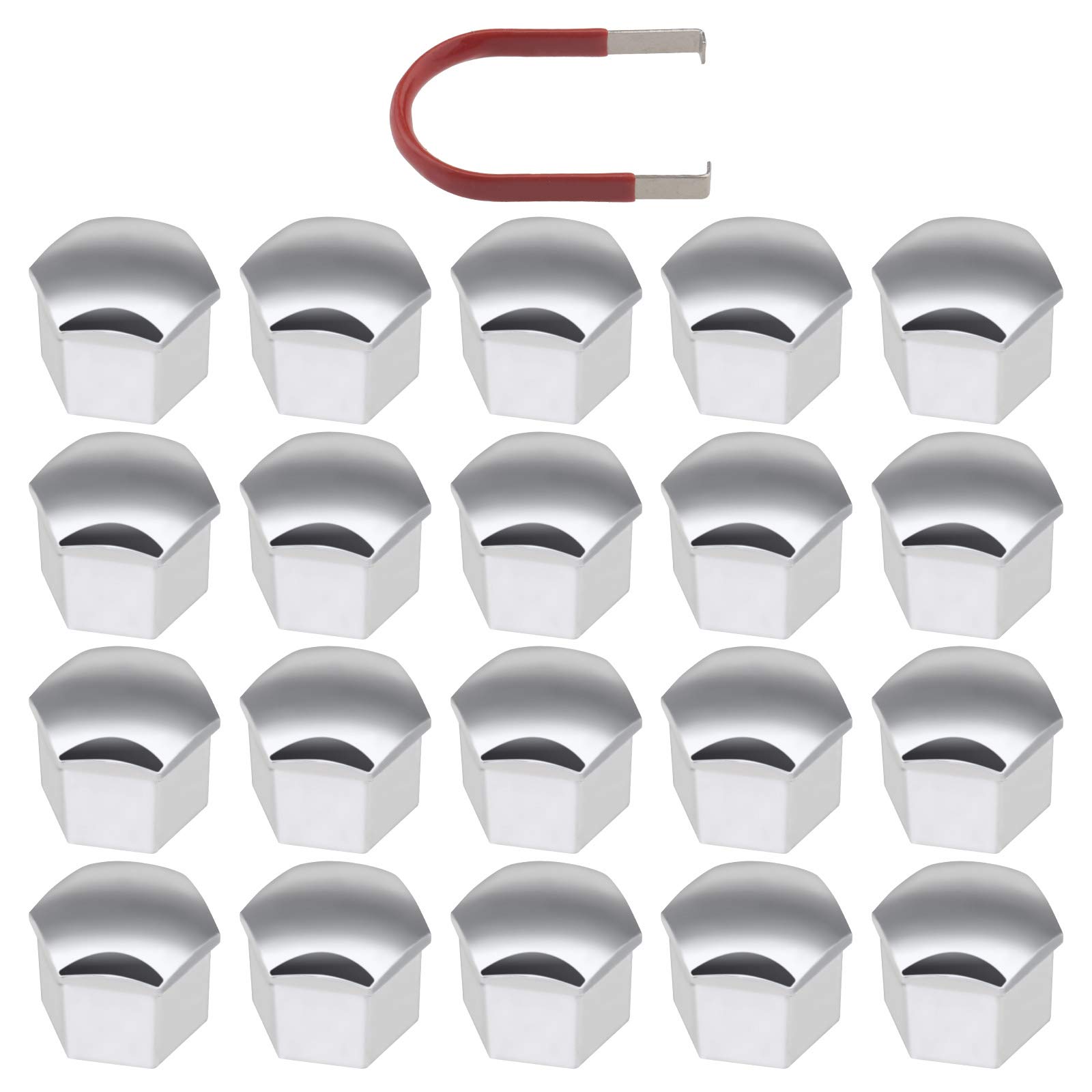 Create idea 20 Stück Chrom Radmutterkappen Kappen Inbusschrauben Abdeckungen 21 mm Sechskant Schutz mit Ausbauwerkzeug Kompatibel mit Range Rover FIAT Ducato Create idea 20 Stück Chrom Radmutterkappen Kappen Inbusschrauben Abdeckungen 21 mm Sechskant Schutz mit Ausbauwerkzeug Kompatibel mit Range Rover FIAT Ducato von Create idea