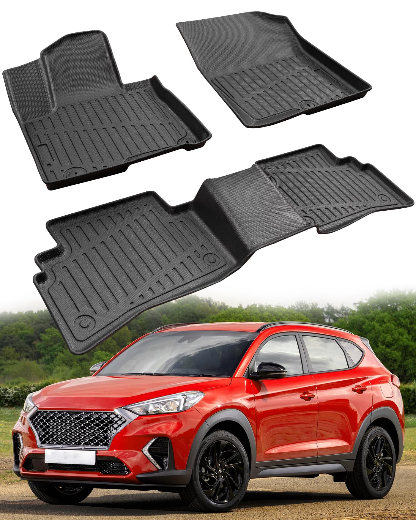 für Hyundai Tucson Allwetter Fußmatten 2020 2021 2022 2023 2024 2025, wasserdichte Fußmatten für Hyundai Tucson GLS Trend Premium SE N Line, Zubehör für Hyundai Tucson 2020-2025 für Hyundai Tucson Allwetter Fußmatten 2020 2021 2022 2023 2024 2025, wasserdichte Fußmatten für Hyundai Tucson GLS Trend Premium SE N Line, Zubehör für Hyundai Tucson 2020-2025 von CreekT
