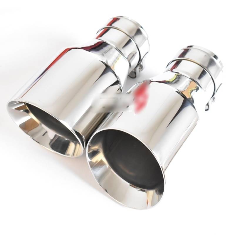Auspuff Endrohr Edelstahl,Endschalldämpfer Endrohr 1 PC-Auto Edelstahl Universal Auspuffanlage Schalldämpfer Spitze Endrohrauto-Auspuff-TIPP(ID 57 OD 76 MM) von Crepundia