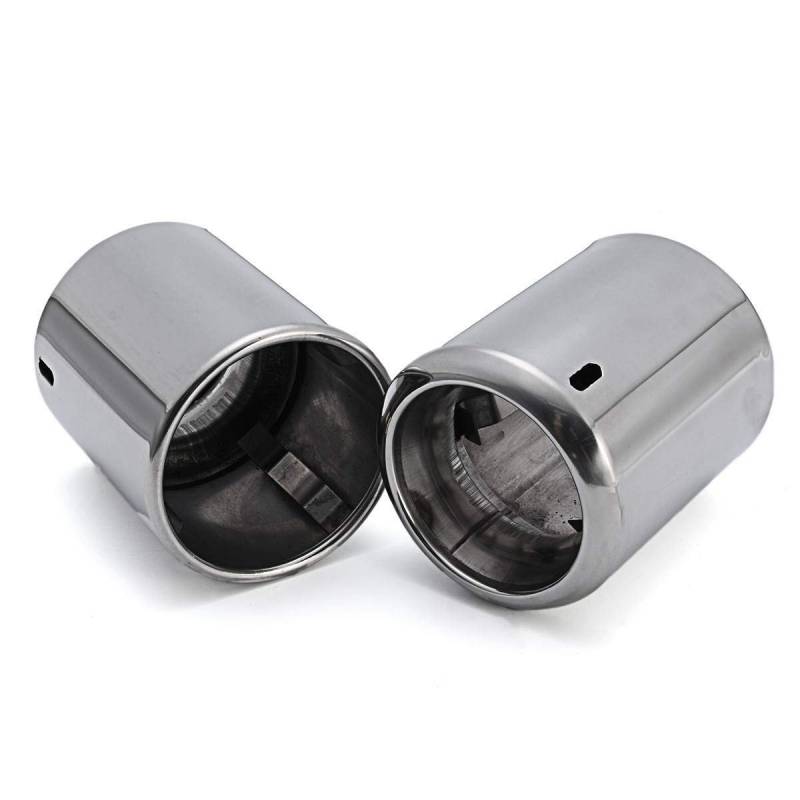 Auspuff Endrohr Edelstahl,Endschalldämpfer Endrohr 2 STÜCKE Chrome Auspuff-Schalldämpfer-TIPP-Fit Passend für Mazda 6 CX-5 CX5 2009-2016 Ende Trim Edelstahl-Rückschlag von Crepundia