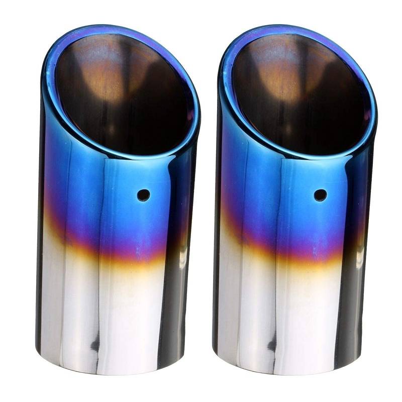 Auspuff Endrohr Edelstahl,Endschalldämpfer Endrohr 2 STÜCKE FIT FIT FÜR GOLF 6 GOLF 7 MK 6 Mk7 2013 / Scirocco 1.4t Tsi Fit Gebrauch für Fit Verwendung für Skoda Edelstahl Auspuff-Schalldämpfer Schwan von Crepundia