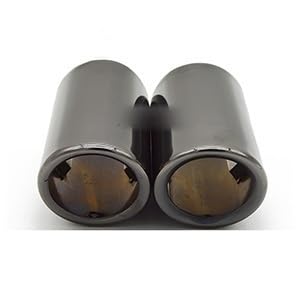 Auspuff Endrohr Edelstahl,Endschalldämpfer Endrohr Autoauspuff-TIPP-Schalldämpfer-Rohrabdeckung for A4 B8 A3 A1 Q5 Autozubehör for VW Passat B7 CC(Black) von Crepundia