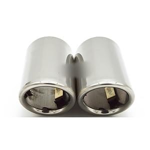 Auspuff Endrohr Edelstahl,Endschalldämpfer Endrohr Autoauspuff-TIPP-Schalldämpfer-Rohrabdeckung for A4 B8 A3 A1 Q5 Autozubehör for VW Passat B7 CC(Silver) von Crepundia