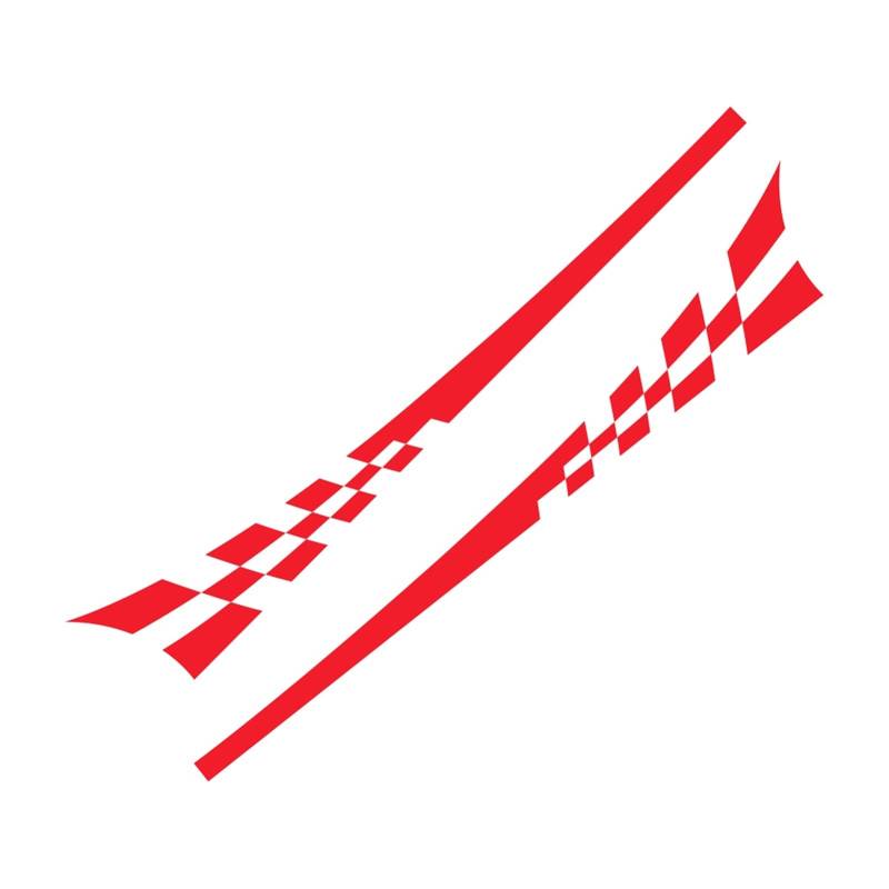 Auto Schutz Carbon Folie, 2 stücke 220x25cm Auto DIY beide Seiten Aufkleber Rennstreifen Tarnung Automobile Produkte Auto Wrap Vinyl Film Autozubehör(Red) von Crepundia