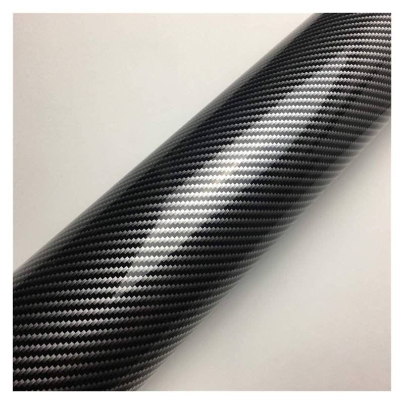 Auto Schutz Carbon Folie, 2D-3D 4D 5D 6D-Carbon-Faser-Vinylverpackungs-Film-Auto-Verpackung Konsole Computer-Laptop-Abdeckung Motorrad(2D Carbon Black,152X40 cm) von Crepundia
