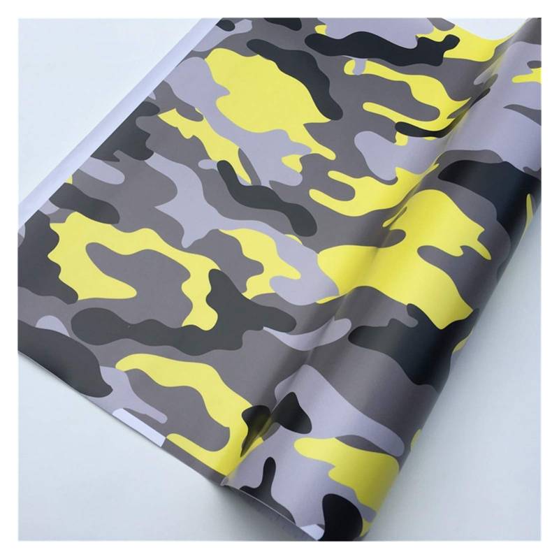 Auto Schutz Carbon Folie, Vinylauto-Verpackungs-Film-Vinylverpackungs-Auto-Aufkleber-Konsole Computer-Laptop-Abdeckung Scooter Motorrad(Yellow,152X30 cm) von Crepundia