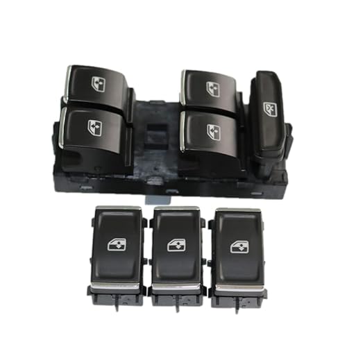 Elektrischer Fensterheber Knopf,Fensterheber Taste 5E0959857 Elektrische Power-Master-Fensterschalter-Schaltflächen Fit for Skoda Octavia 2013-2017 Auto Accessorie(1 Set Window Switch) von Crepundia