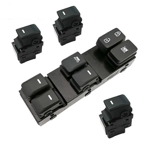 Elektrischer Fensterheber Knopf,Fensterheber Taste Auto Elektrische Leistung Fensterschalter Neue Fenstersteuerungstaste Fit for Kia Sportage 2011 2012 2013 2014 2015 OE # 93570-1X000.(Black) von Crepundia