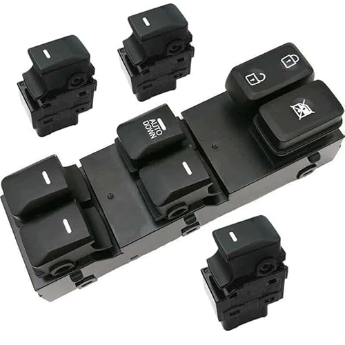 Elektrischer Fensterheber Knopf,Fensterheber Taste Auto Elektrische Leistung Fensterschalter Neue Fenstersteuerungstaste Fit for Kia Sportage 2011 2012 2013 2014 2015 OE # 93570-1X000.(Green) von Crepundia
