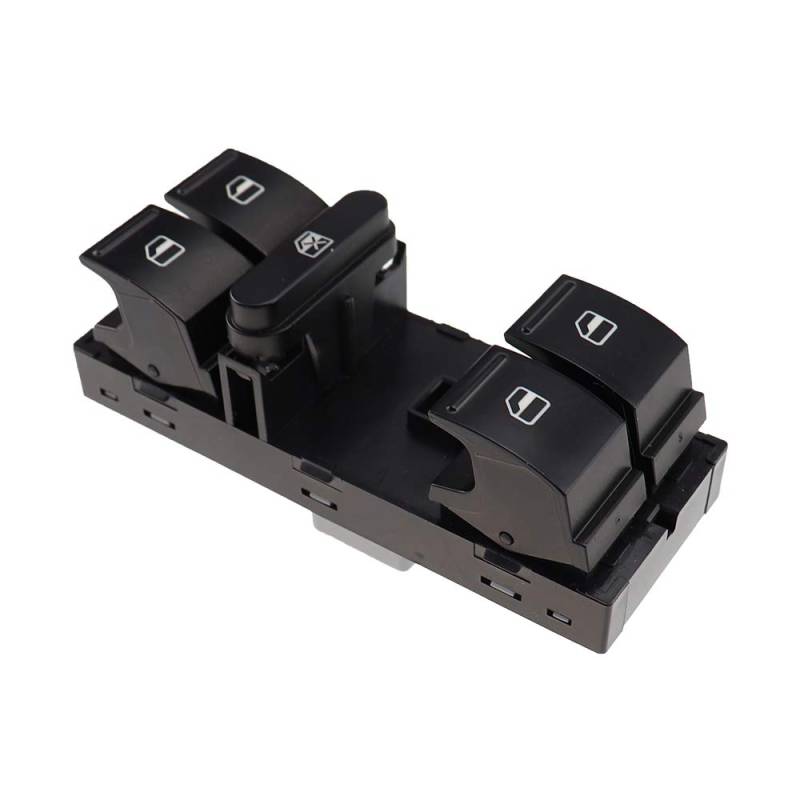 Elektrischer Fensterheber Knopf,Fensterheber Taste Master-Fenstersteuerungsschalter FIT FIT for Skoda Octavia Fabia Super B Yeti ABS + Metallkonsole 1Z0959858B 1Z0 959 858B 1ZD959856 von Crepundia