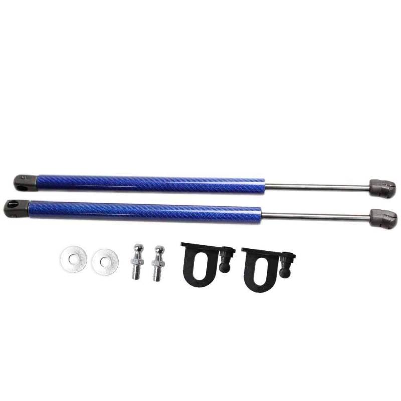Gasfeder Motorhaube Dämpfer, Fit verwendung for Mk3 (6L) 2002-2008 Fronthaube Bonnet Modify Gas Struts Shock Dämpfer Aufzug Unterstützt Car-Styling Absorber(Blue Carbon Fiber) von Crepundia