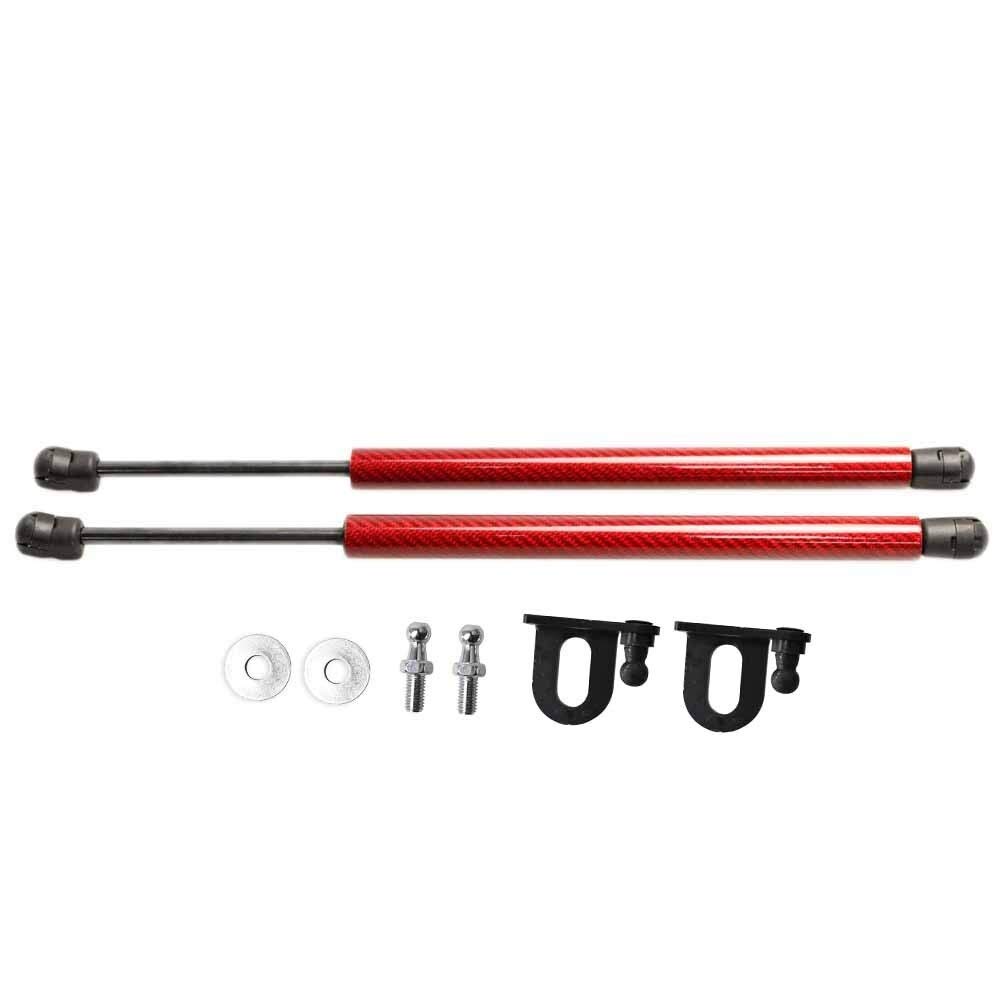 Gasfeder Motorhaube Dämpfer, Fit verwendung for Mk3 (6L) 2002-2008 Fronthaube Bonnet Modify Gas Struts Shock Dämpfer Aufzug Unterstützt Car-Styling Absorber(Red Carbon Fiber) von Crepundia