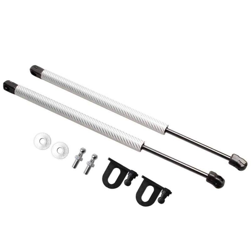 Gasfeder Motorhaube Dämpfer, Fit verwendung for Mk3 (6L) 2002-2008 Fronthaube Bonnet Modify Gas Struts Shock Dämpfer Aufzug Unterstützt Car-Styling Absorber(Silver Carbon Fiber) von Crepundia