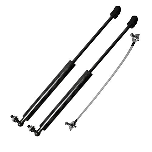 Gasfeder Motorhaube Dämpfer, Stoßdämpfer for Peugeot 208 MK1 Fronthaube Bonnet Modify Gas Struts Gas Struts Carbon Fiber Lift(Black Carbon Fiber) von Crepundia
