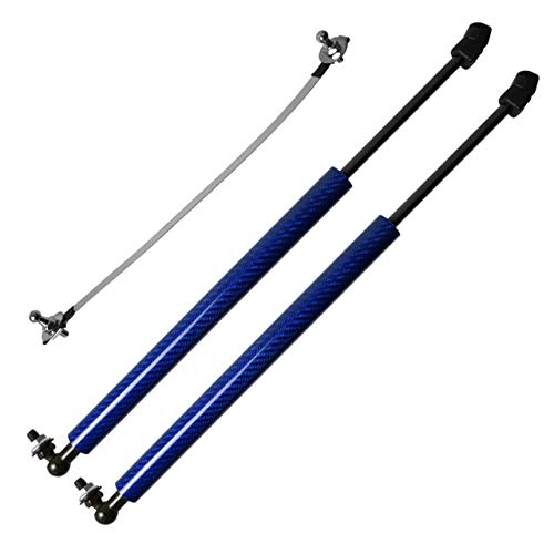 Gasfeder Motorhaube Dämpfer, Stoßdämpfer for Peugeot 208 MK1 Fronthaube Bonnet Modify Gas Struts Gas Struts Carbon Fiber Lift(Blue Carbon Fiber) von Crepundia