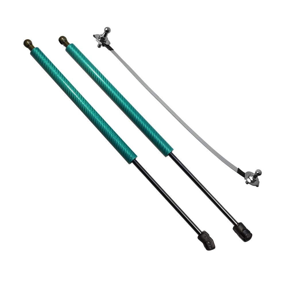 Gasfeder Motorhaube Dämpfer, Stoßdämpfer for Peugeot 208 MK1 Fronthaube Bonnet Modify Gas Struts Gas Struts Carbon Fiber Lift(Green Carbon Fiber) von Crepundia