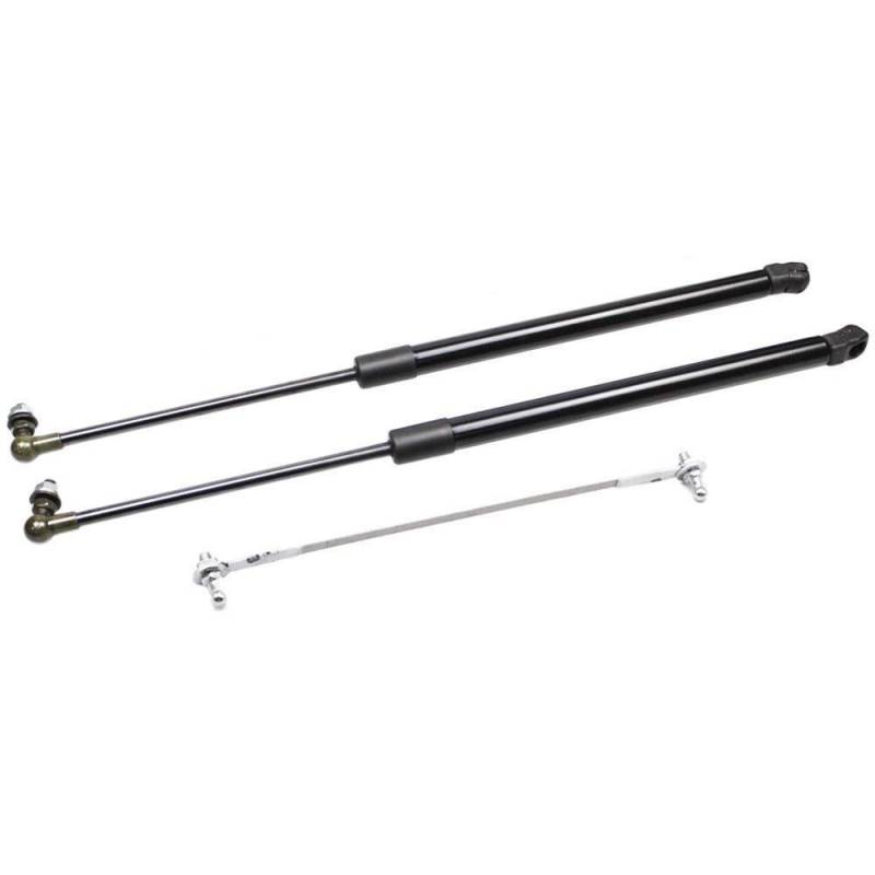 Gasfeder Motorhaube Dämpfer, Stoßdämpfer for Peugeot 208 MK1 Fronthaube Bonnet Modify Gas Struts Gas Struts Carbon Fiber Lift(Normal Black) von Crepundia