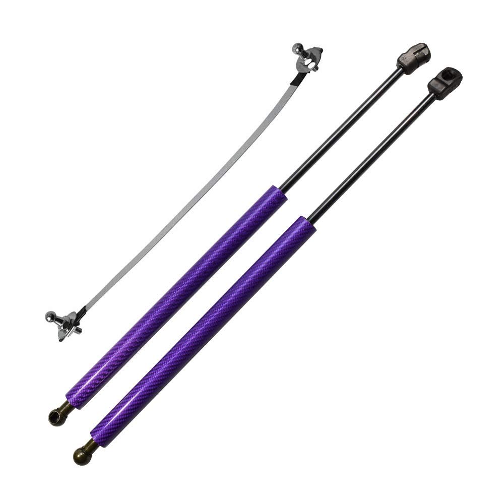 Gasfeder Motorhaube Dämpfer, Stoßdämpfer for Peugeot 208 MK1 Fronthaube Bonnet Modify Gas Struts Gas Struts Carbon Fiber Lift(Purple Carbon Fiber) von Crepundia
