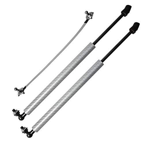 Gasfeder Motorhaube Dämpfer, Stoßdämpfer for Peugeot 208 MK1 Fronthaube Bonnet Modify Gas Struts Gas Struts Carbon Fiber Lift(Silver Carbon Fiber) von Crepundia